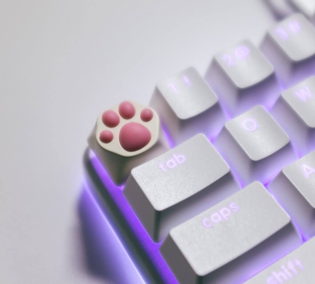 touche de clavier custom personnalisé patte de chat